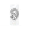 CANDLE SILVER - NUMBER 9 - Cake Decorating Central