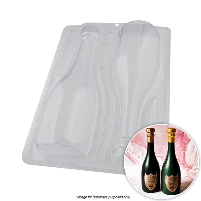 BWB CHAMPAGNE BOTTLE CHOCOLATE MOULD (3 PCE)