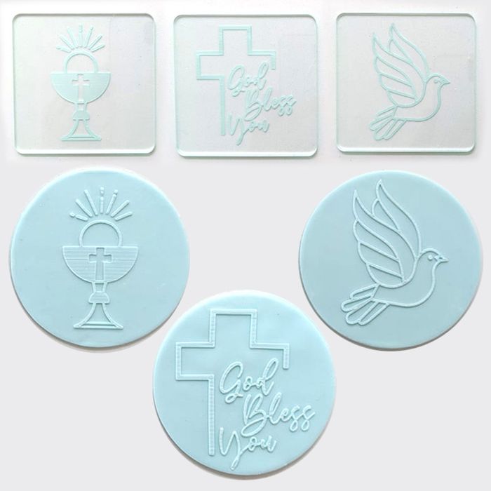 RELIGIOUS (COMMUNION) COOKIE DEBOSSER SET OF 3