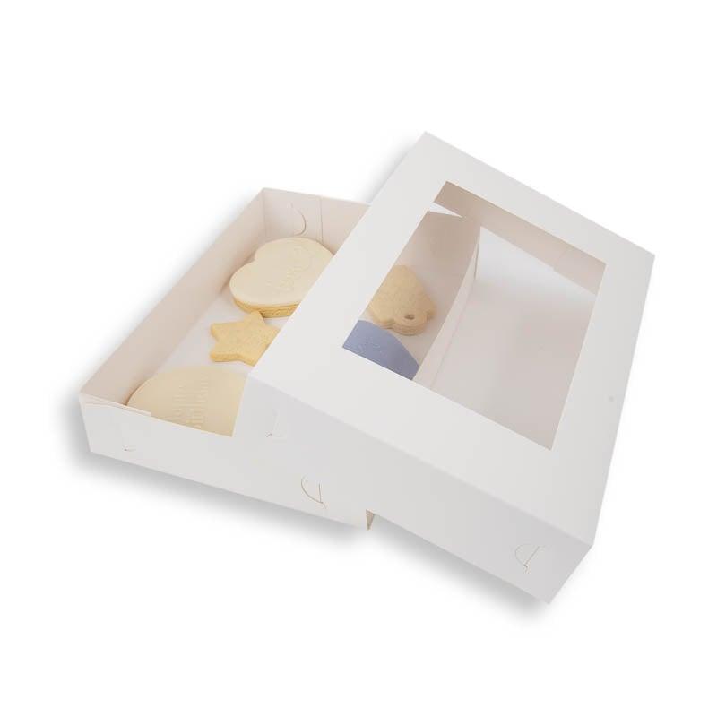 COOKIE BOX LARGE WHITE - 10INCH X 7INCH - Cake Decorating Central