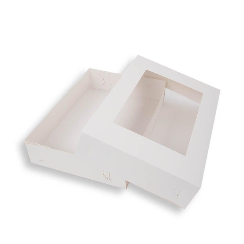 COOKIE BOX LARGE WHITE - 10INCH X 7INCH - Cake Decorating Central