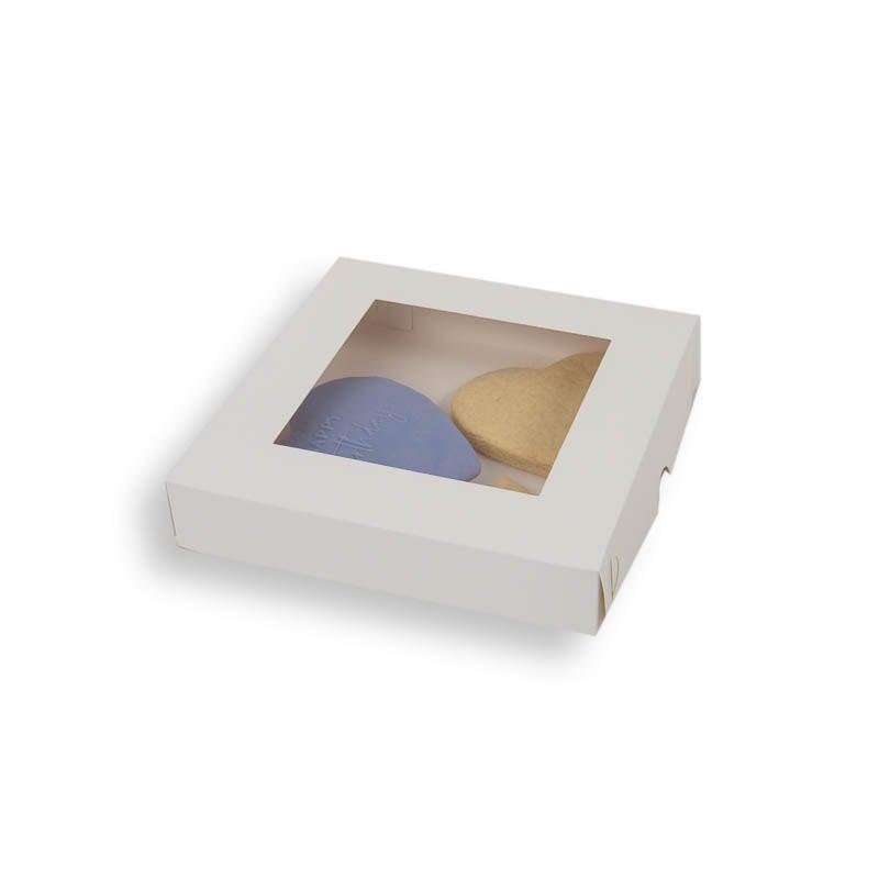 COOKIE BOX SMALL WHITE - 6INCH X 6INCH - Cake Decorating Central