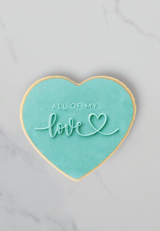 COO KIE Debosser Stamp - ALL OF MY LOVE - Cake Decorating Central