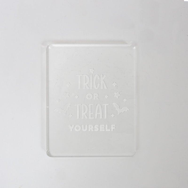 COO KIE Debosser Stamp - TRICK OR TREAT YOURSELF - Cake Decorating Central