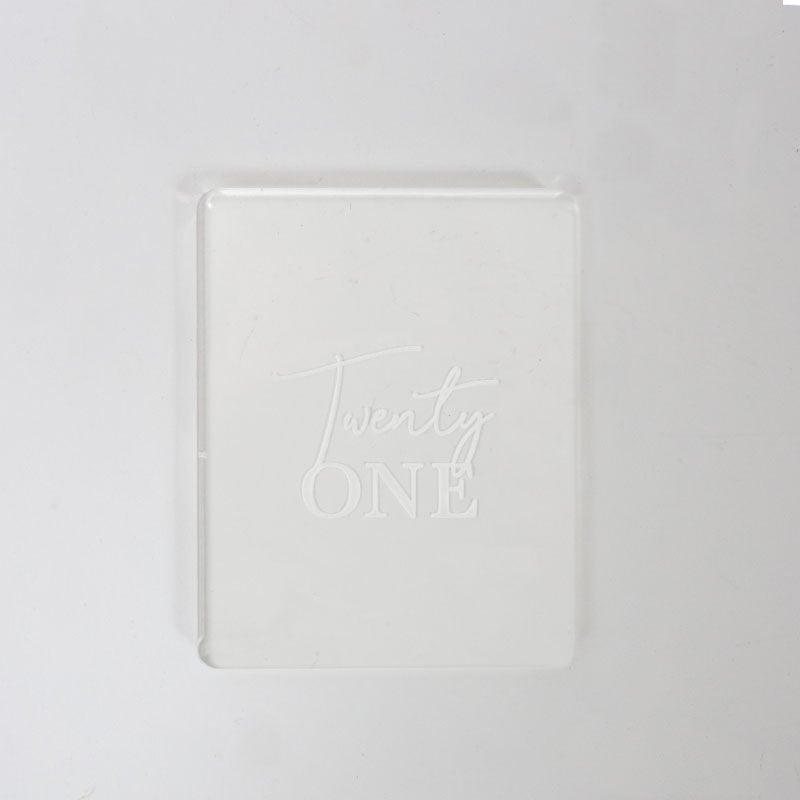 COO KIE Debosser Stamp - TWENTY ONE - Cake Decorating Central