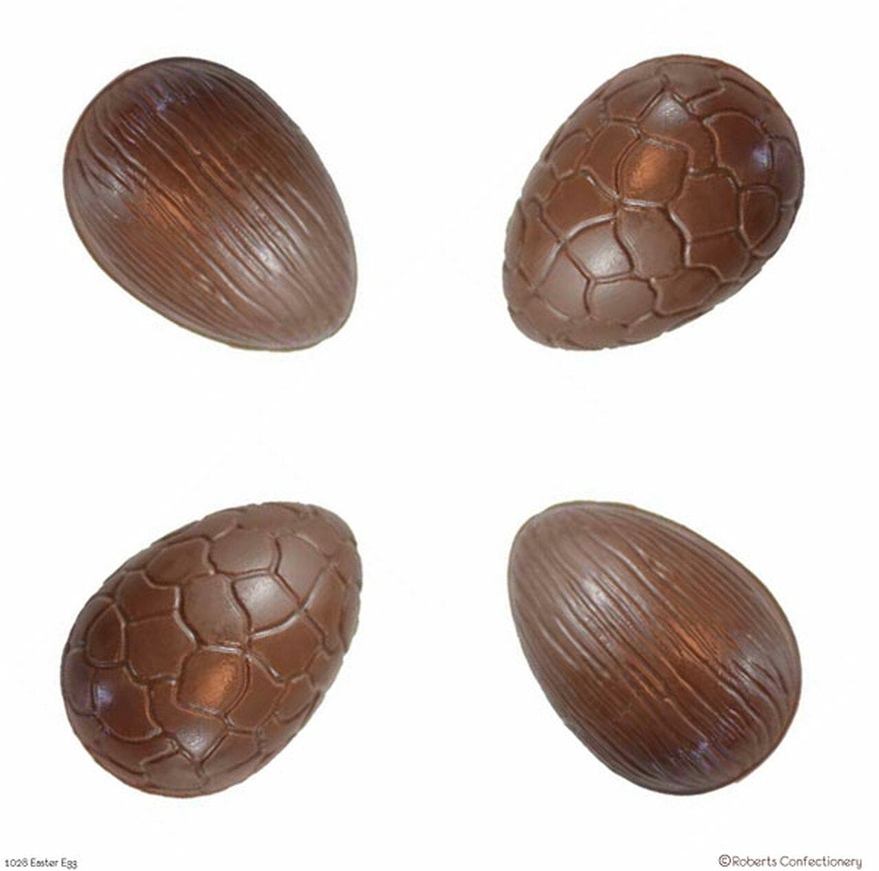 Easter Egg Ribbed & Crackle Mould 8cm