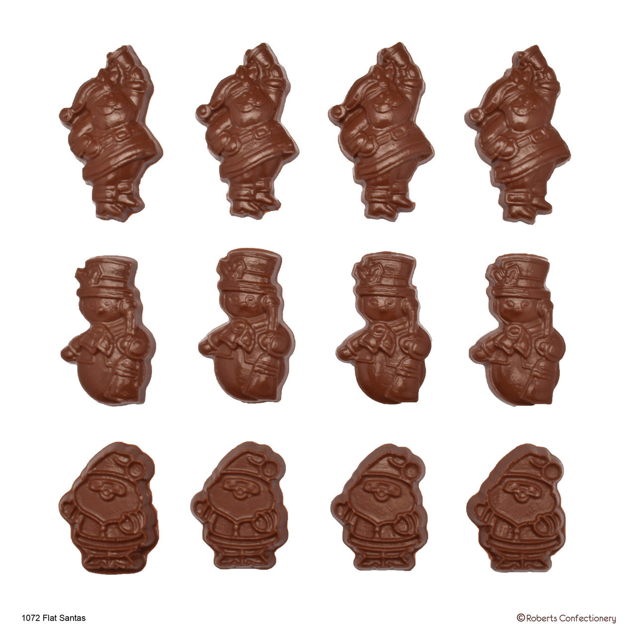 Flat Santas Chocolate Mould
