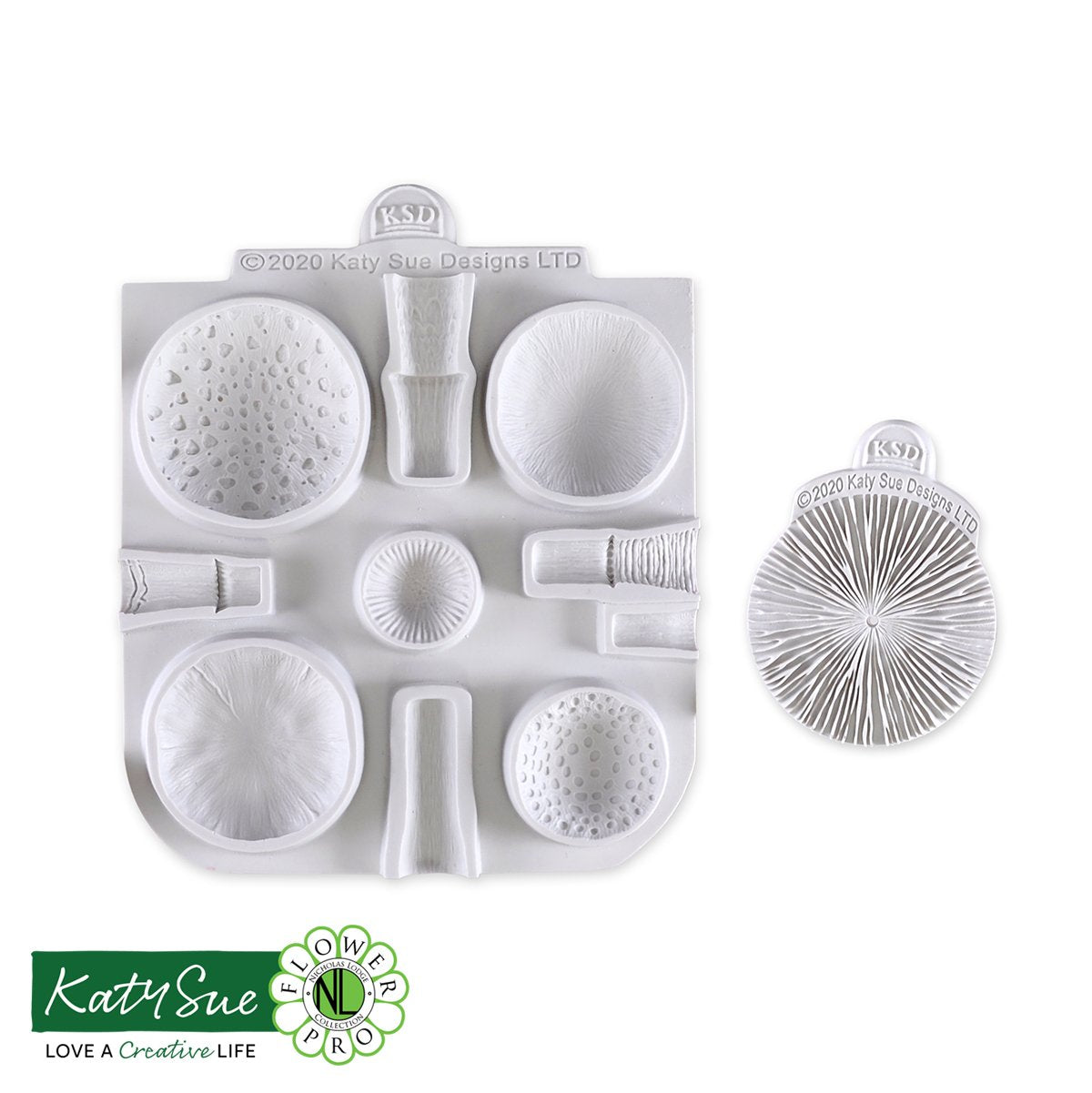 Katy Sue Mould Flower Pro Toadstools and Mushrooms Mould and Veiner - Cake Decorating Central
