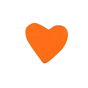 Heart Cupcake Decorations ORANGE 20pce
