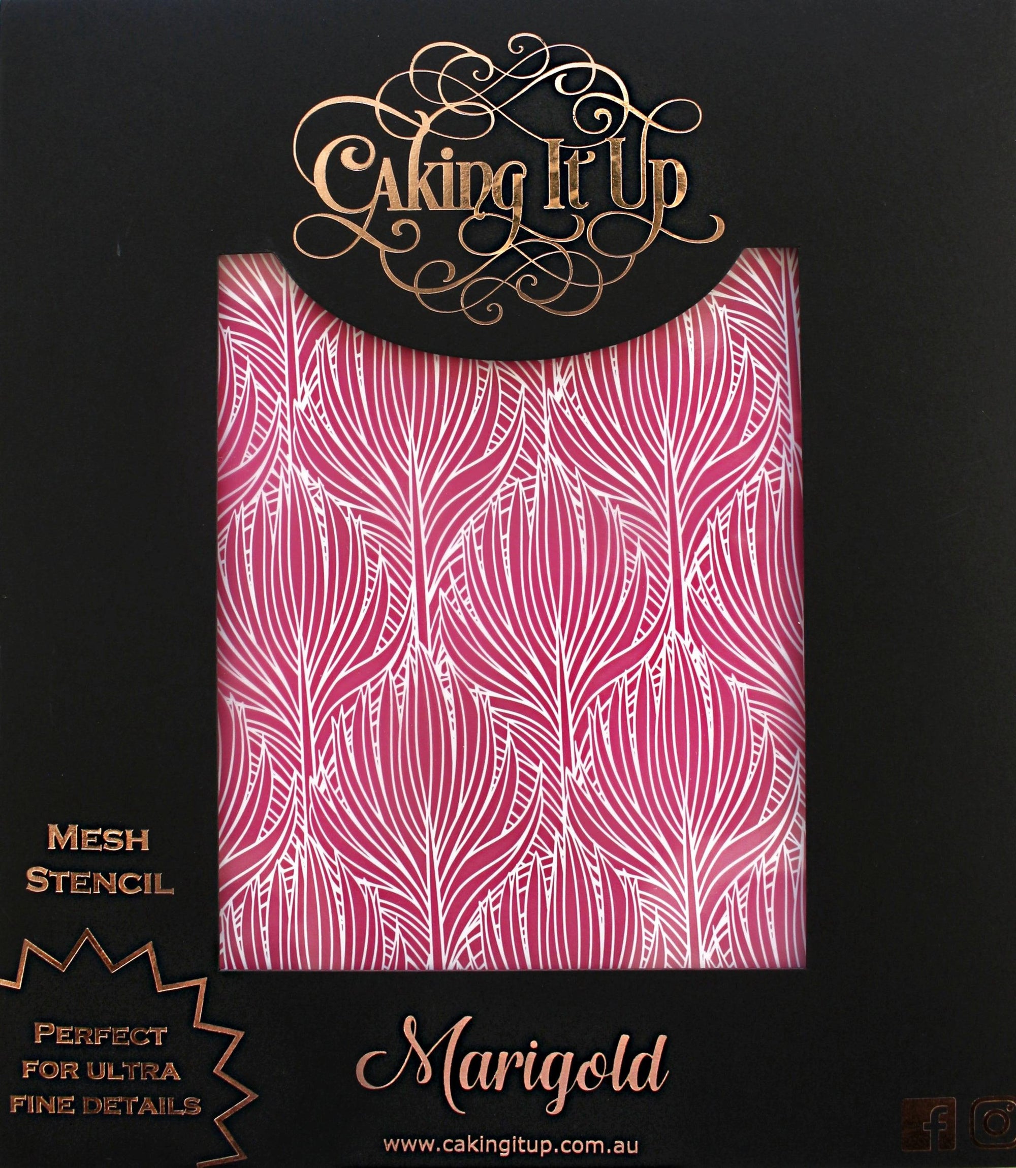 Caking It Up MARIGOLD Mesh Cake Stencil NEW - Cake Decorating Central