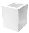 Mondo White Window Cake Box 8inch x 10inch Tall - Cake Decorating Central