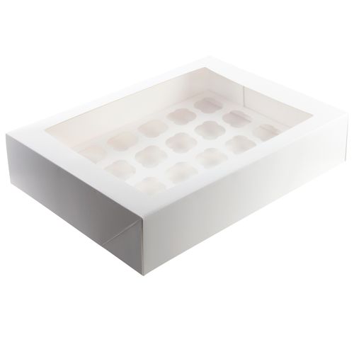 Mondo White Window 24 Cupcake Box