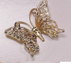 More Deco ARCHED BUTTERFLIES SATIN GOLD (10 PACK)