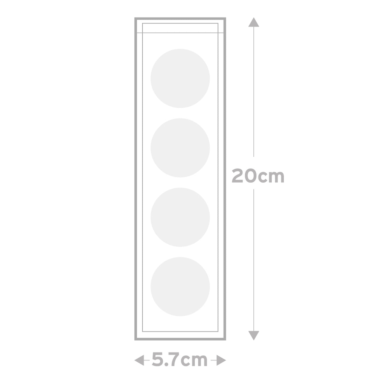 PEEL SEAL BAGS 5.7CM X 20CM (PKT 100)