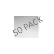 SQUARE 6 INCH SILVER STANDARD BOARD 50PCE - Cake Decorating Central