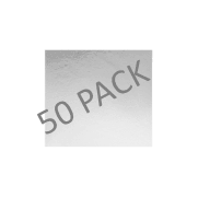 SQUARE 8 INCH SILVER STANDARD BOARD 50PCE - Cake Decorating Central