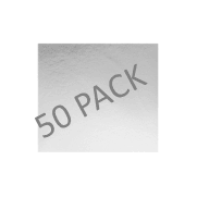 SQUARE 10 INCH SILVER STANDARD BOARD 50PCE - Cake Decorating Central