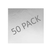 SQUARE 13 INCH SILVER STANDARD BOARD 50PCE - Cake Decorating Central