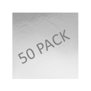 SQUARE 14 INCH SILVER STANDARD BOARD 50PCE - Cake Decorating Central
