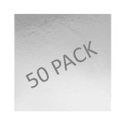 SQUARE 15 INCH SILVER STANDARD BOARD 50PCE - Cake Decorating Central