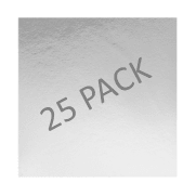 SQUARE 16 INCH SILVER STANDARD BOARD 25PCE - Cake Decorating Central