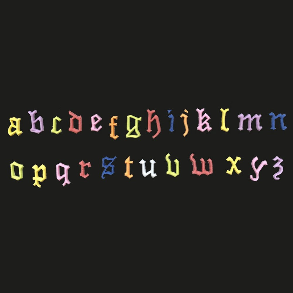 FMM OLD ENGLISH Alphabet Lowercase tappit set