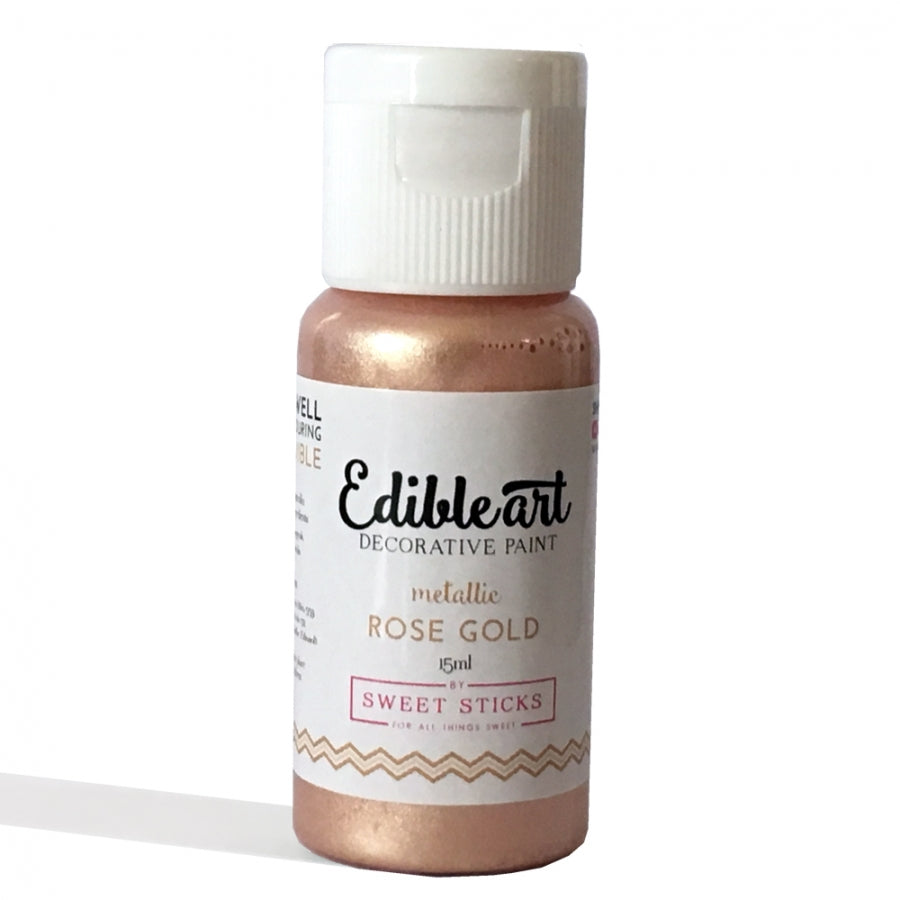 Edible Art Decorative Paint METALLIC ROSE GOLD 15ml