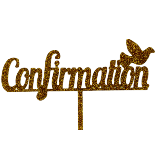 CONFIRMATION GOLD Acrylic Cake Topper - Cake Decorating Central