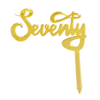 SEVENTY Gold Mirror Cake Topper - Cake Decorating Central