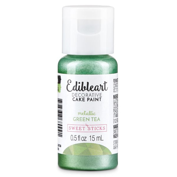 Edible Art Decorative Paint METALLIC GREEN TEA 15ml - Cake Decorating Central