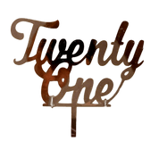 TWENTY ONE Rose Gold Mirror Cake Topper - Cake Decorating Central