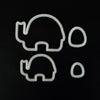 FMM MUMMY BABY ELEPHANT cutter set - Cake Decorating Central