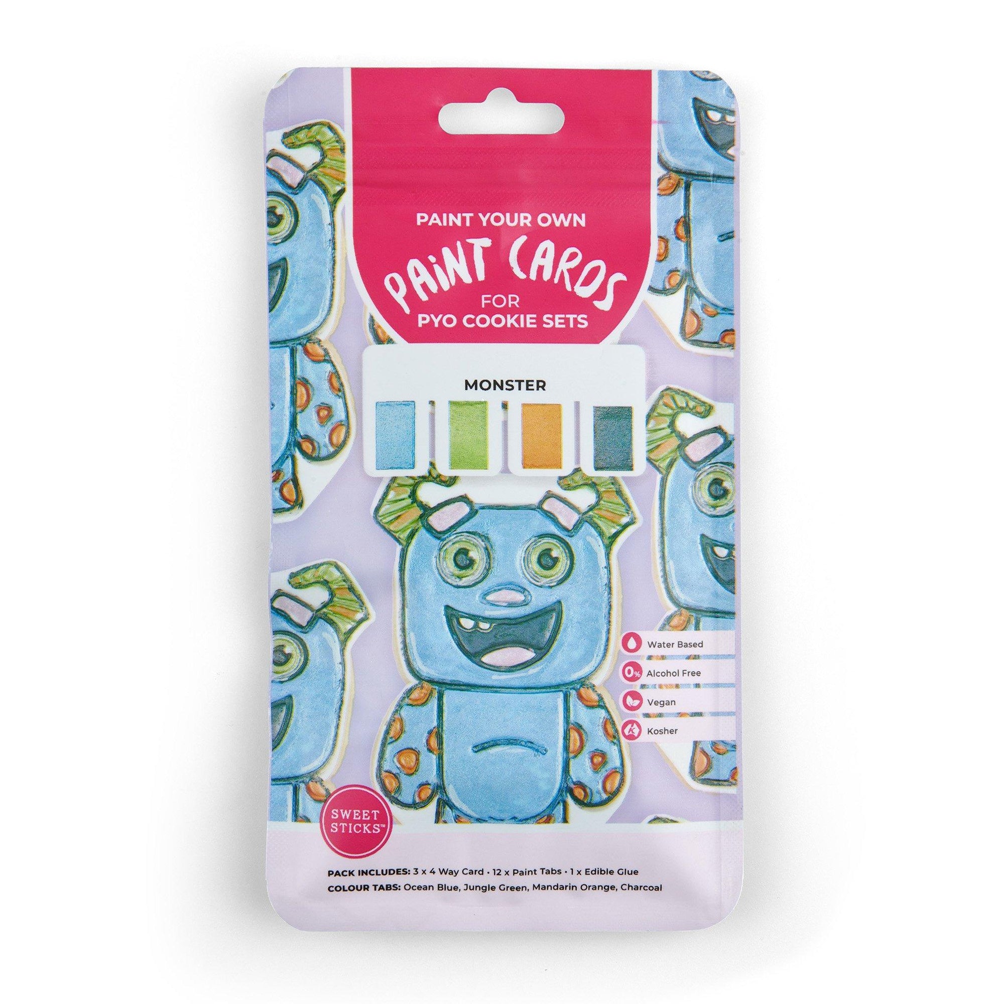 PYO Paint Cards MONSTER - Cake Decorating Central