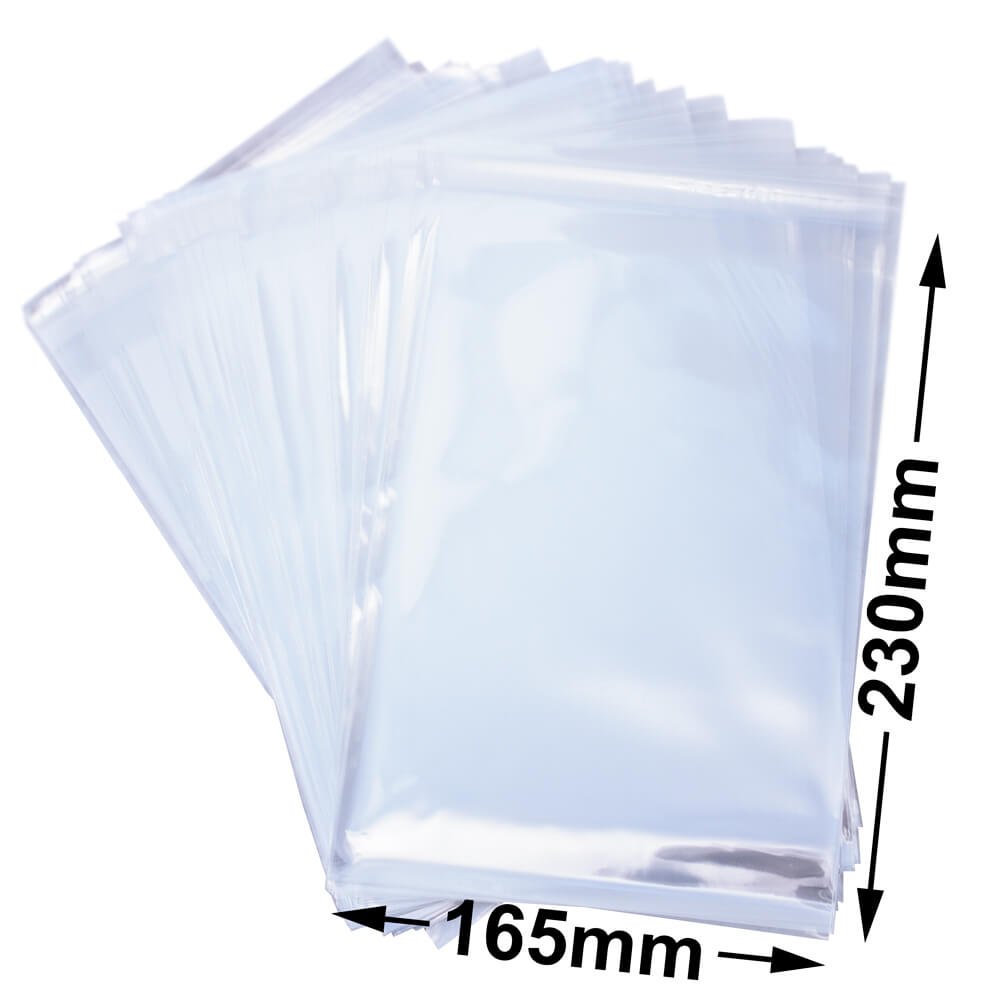 RESEALABLE BAGS 165MM X 230MM - 100 PACK