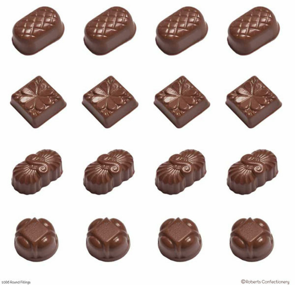 Round fillings chocolate mould