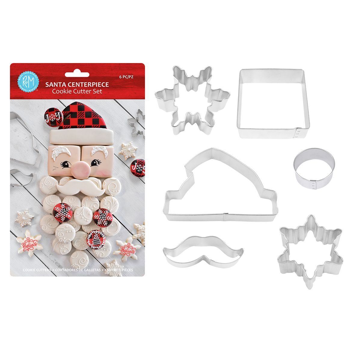 SANTA CENTREPIECE COOKIE CUTTER SET OF 6