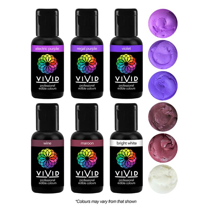 VIVID GEL COLOUR 6 PACK PURPLE REIGN