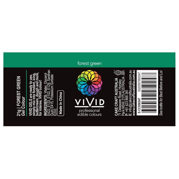 VIVID GEL COLOUR FOREST GREEN 21G