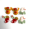 XMAS FUNKY SET DECORATIONS - 6 PCE