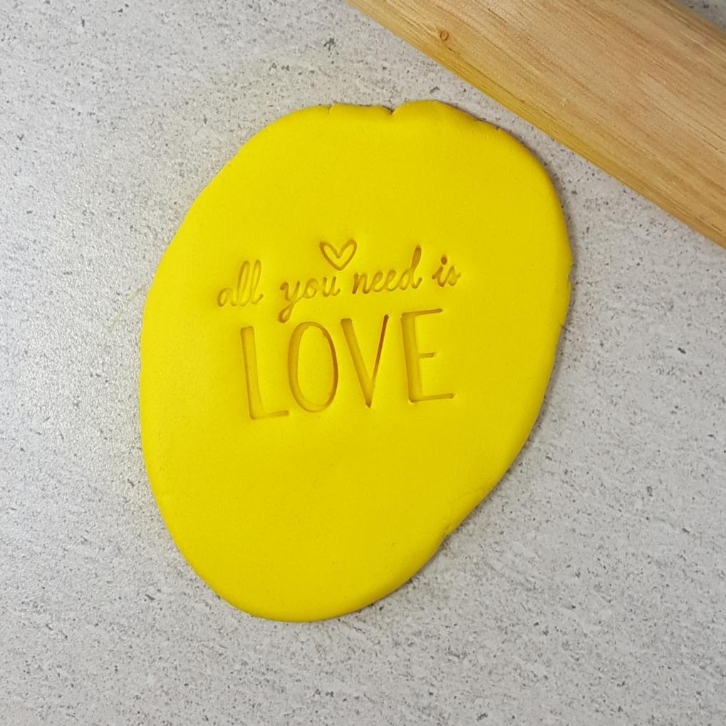 ALL YOU NEED IS LOVE 60MM COOKIE EMBOSSER - Cake Decorating Central