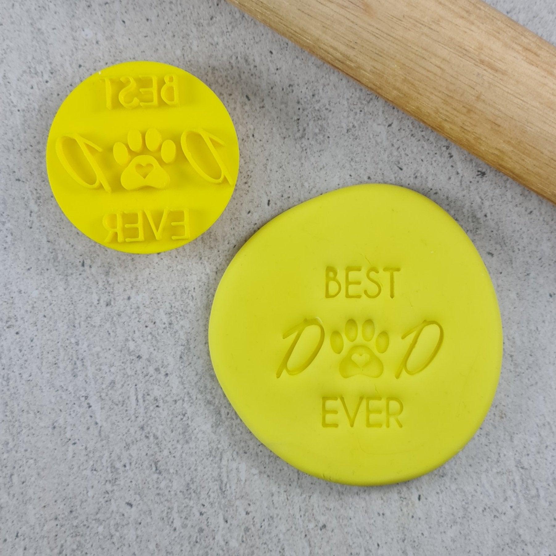 BEST DAD (PAW) EVER 40MM COOKIE EMBOSSER - Cake Decorating Central