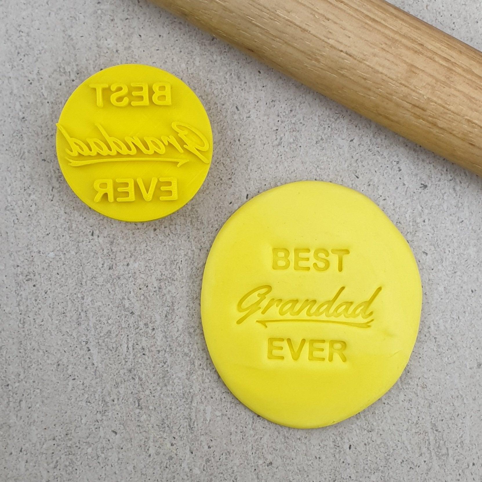 BEST GRANDAD EVER 60MM COOKIE EMBOSSER - Cake Decorating Central