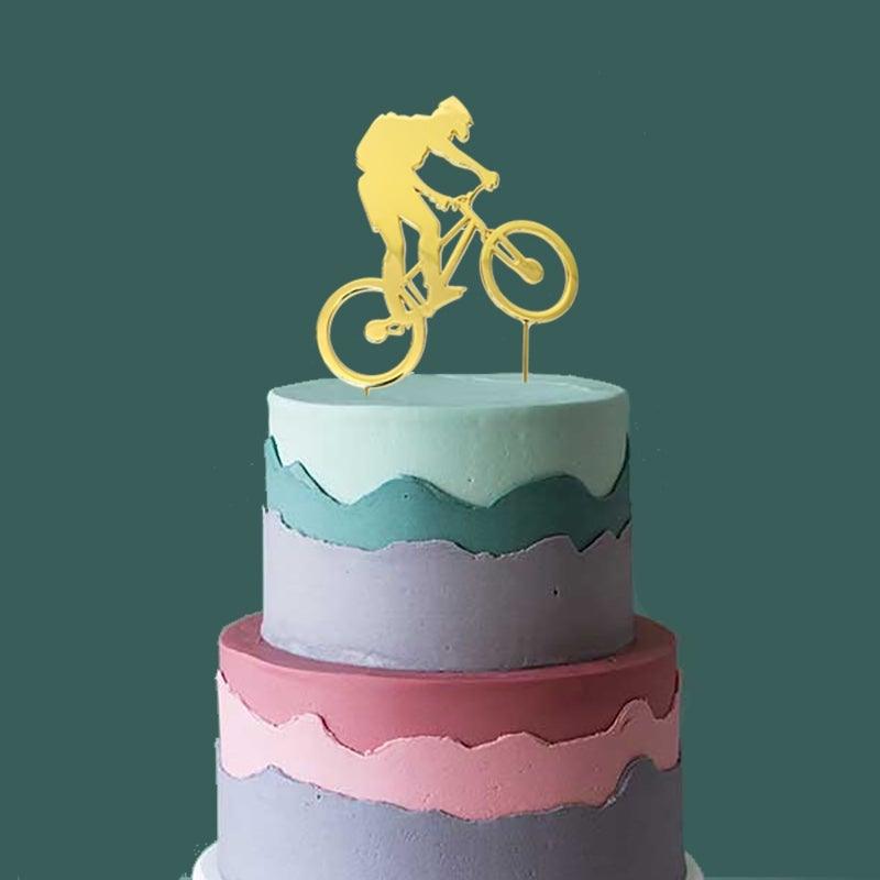 BICYCLE GOLD Metal Cake Topper - Cake Decorating Central