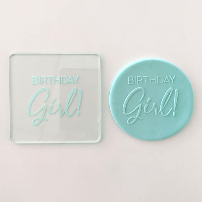 BIRTHDAY GIRL COOKIE DEBOSSER