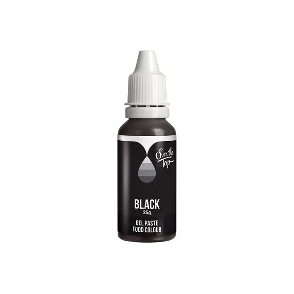 Over The Top BLACK Food Gel Colour 25g