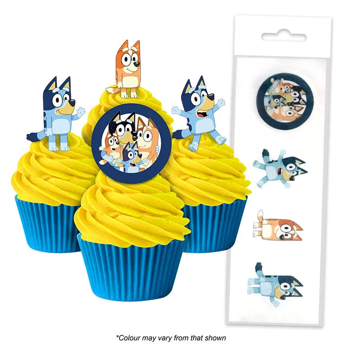 BLUEY Edible Wafer Cupcake Toppers 16 PIECE