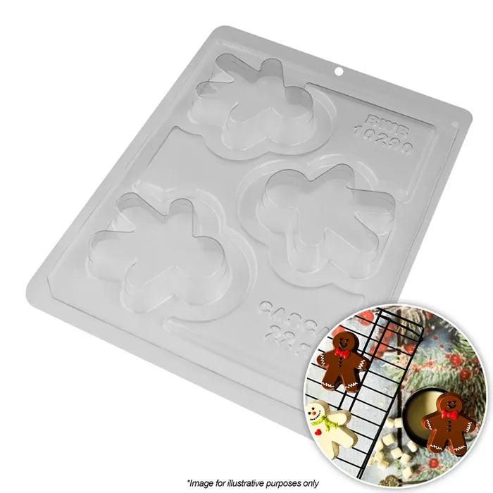 BWB GINGERBREAD MAN CHOCOLATE MOULD (3PCE)