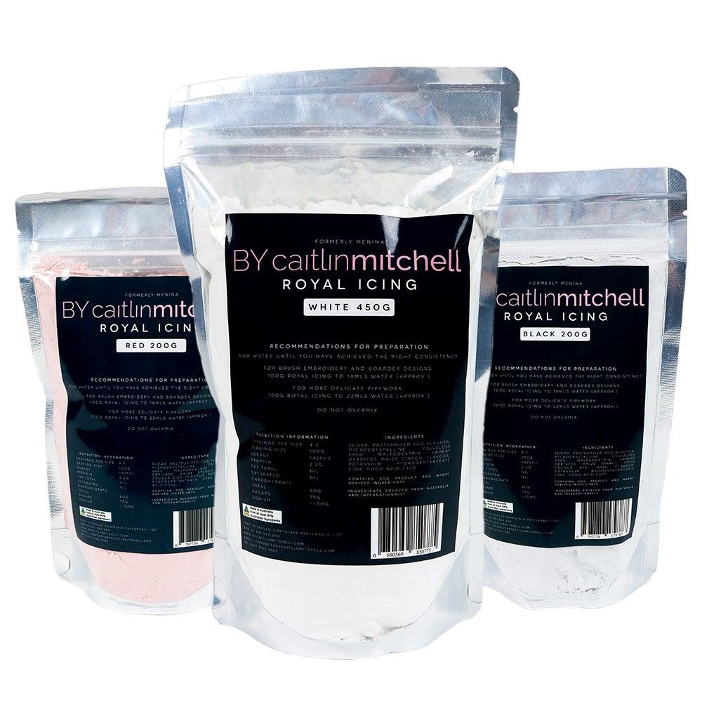 By Caitlin Mitchell Royal Icing BLACK 200G - Cake Decorating Central