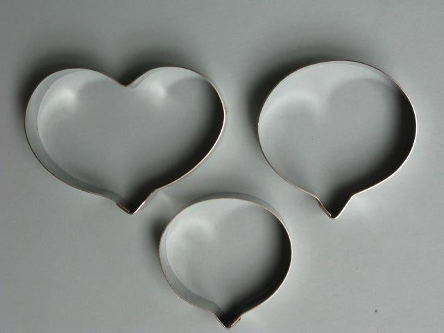 PANSY LARGE 3pce fondant cutter set