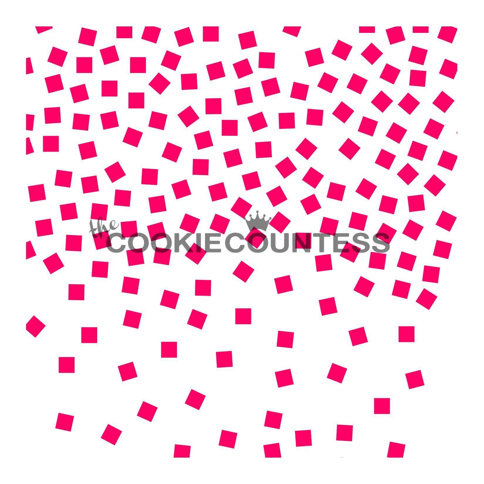 Cake Stencil CONFETTI - Cake Decorating Central